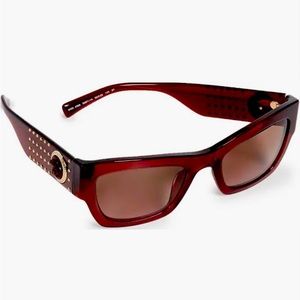 Versace Ladies 4358 52mm Dark Red Brown Lenses Sunglasses.